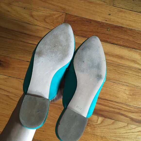 TALBOTS Edison Suede Tasseled Mules 5.5 - Picture 6 of 7